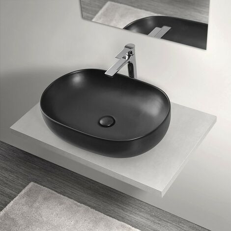 Mensola porta lavabo grigio nuvola per lavabi da appoggio da 80 cm serie Master