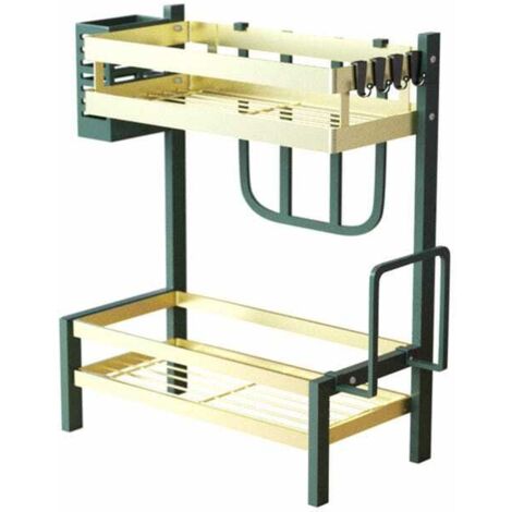 Mensola porta spezie da cucina, organizer completo per utensili - due strati 302040 cm