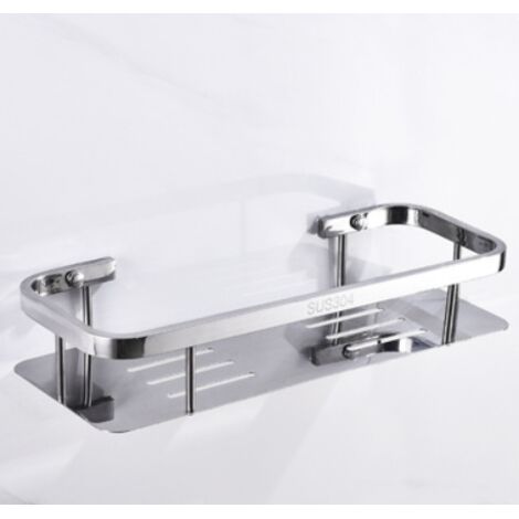 Mensola portaoggetti per doccia in acciaio inox, accessorio per mensola da bagno, contenitore per cucina - 35 cm