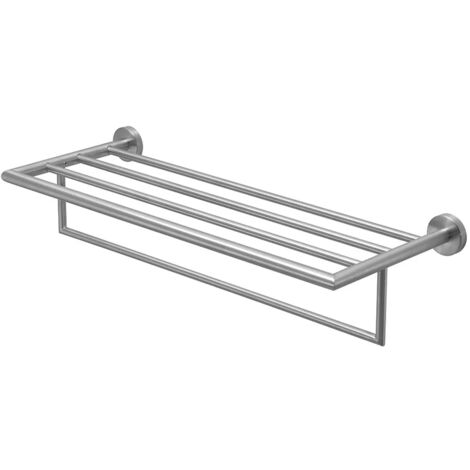 Mensola portasalviette doppia Gedy serie Project in acciaio inox satinato