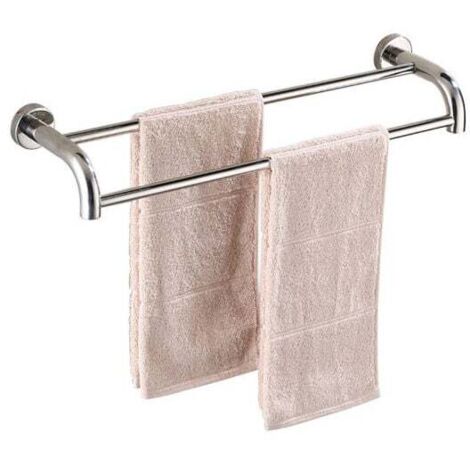 Mensola portasciugamani multifunzione in acciaio inox, portasciugamani da parete, portasciugamani da bagno, 60 cm