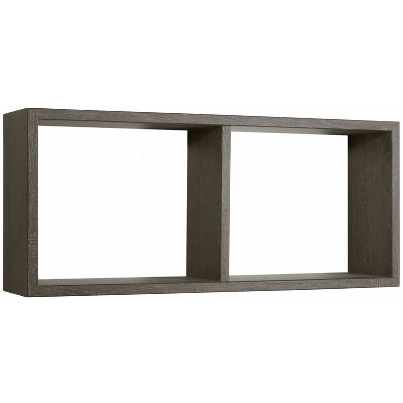 Giordanoshop - Mensola Rettangolare 2 Scomparti da Parete 70x30x15,5 cm in Fibra di Legno Morgana Rovere Scuro