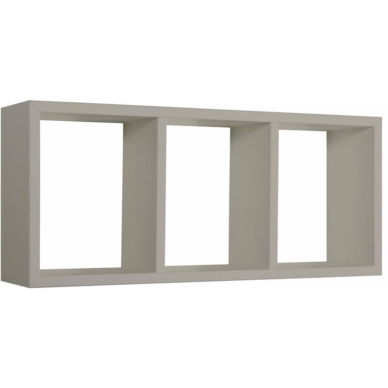 Giordanoshop - Mensola Rettangolare 3 Scomparti da Parete 70x30x15.5 cm in Fibra di Legno Tristano Marrone Talpa