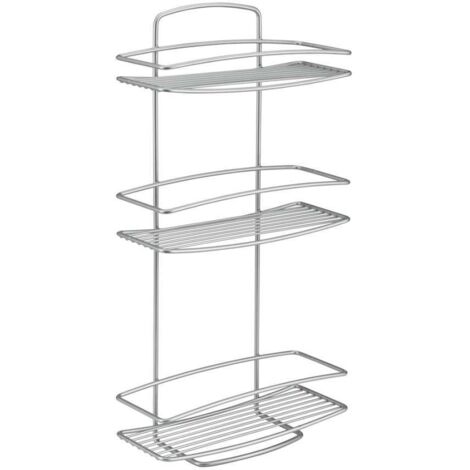 Mensola rettangolare a 3 ripiani 26x11x53 cm polytherm - metaltex