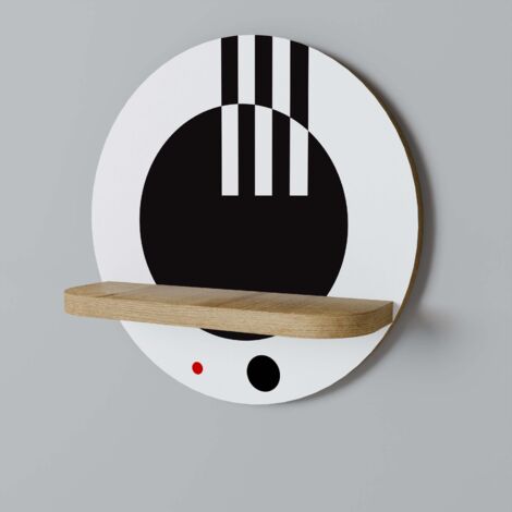 Mensola rotonda COMBINAZIONE BIANCO E NERO