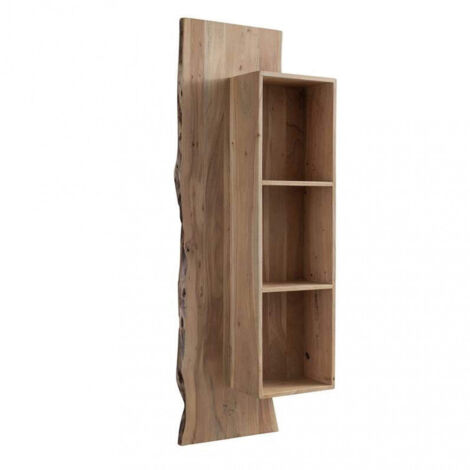 Mensola scaffale design da interno a 3 ripiani in legno di acacia Drommer