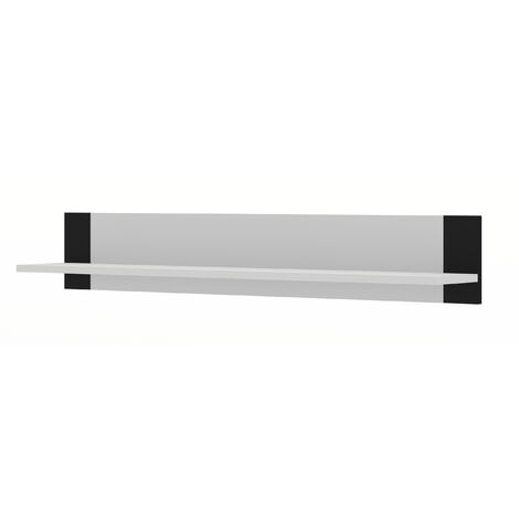 Mensola sospesa MONDI 125 cm bianco opaco / nero opaco