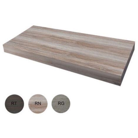 MENSOLA SOSPESA TOP SENZA FORI Rovere Grigio cm 120x51x8,7