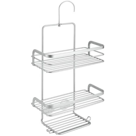 Mensola supporto doccia a 3 ripiani 23x12x38/47 cm polytherm metaltex - metaltex