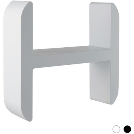 Mensola supporto lettering H in abs colore latte per doccia bagno vasca