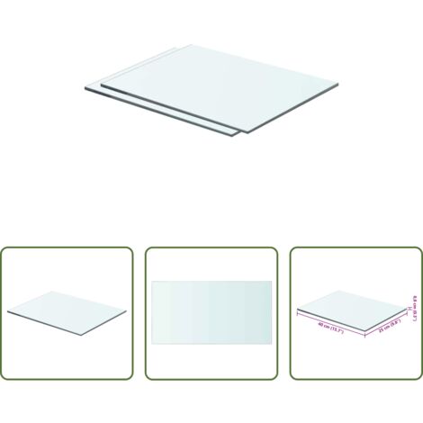 Mensola trasparente -  Mensole in Vetro Trasparente 2 pz 40x25 cm