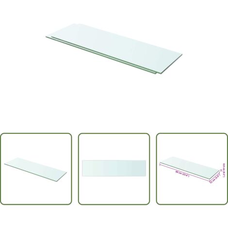 Mensola trasparente -  Mensole in Vetro Trasparente 2 pz 60x15 cm