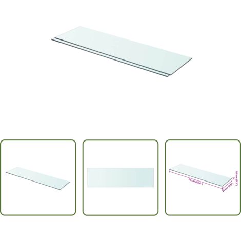Mensola trasparente - Mensole in Vetro Trasparente 2 pz 70x20 cm