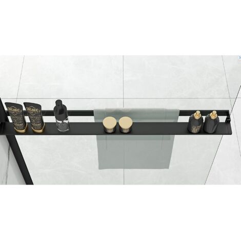 Mensola universale per parete walk nera sino a 140cm