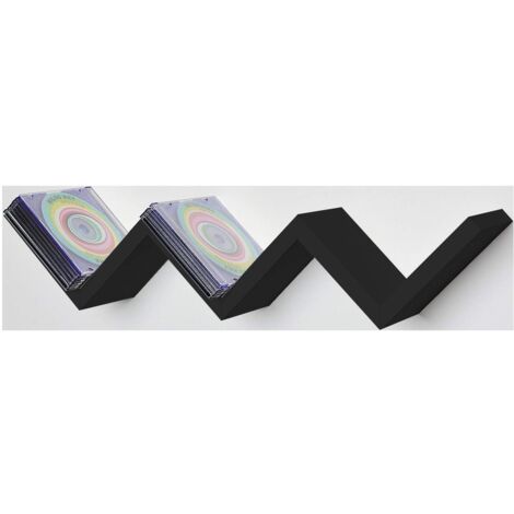 MENSOLA ZIG ZAG DIMENSIONI 59X12X12 CM IN COLORE NERO