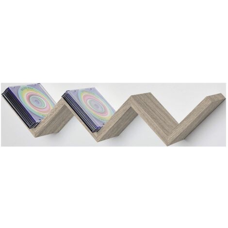 MENSOLA ZIG ZAG DIMENSIONI 59X12X12 CM IN COLORE OLMO