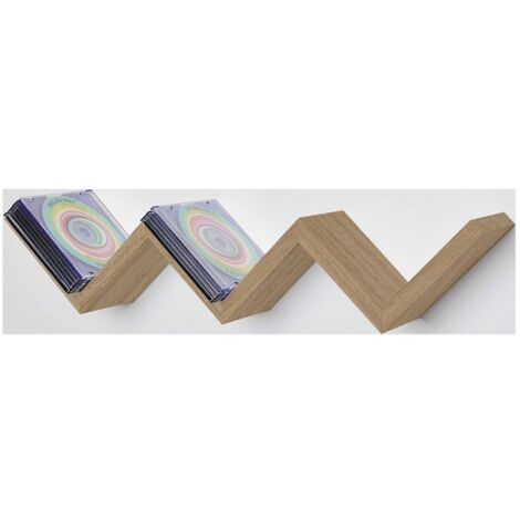 MENSOLA ZIG ZAG DIMENSIONI 59X12X12 CM IN COLORE ROVERE
