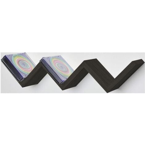 MENSOLA ZIG ZAG DIMENSIONI 59X12X12 CM IN COLORE WENGÈ