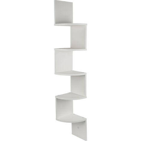 Mensola，appendiabiti angolare，mensola decorativa，creativo，bianco，20 × 20 × 120 cm