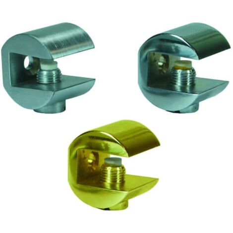 Mensole a morsetto fresata - Specifiche: mm 23x23h  cromo satinato - 4 pz