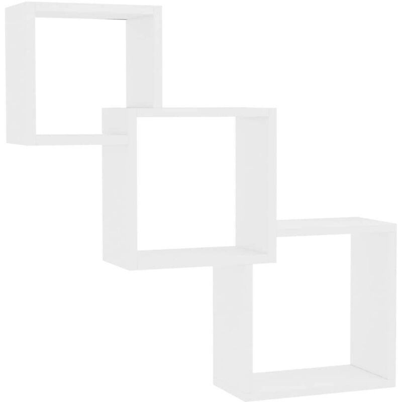 Mensole A Muro Cubiche Bianche 68x15x68 Cm Legno Multistrato Vidaxl
