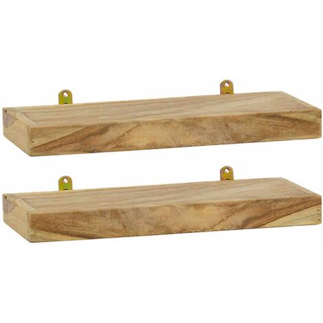 Mensole da Parete 2 pz 40x15x4 cm in Legno Massello di Teak vidaXL