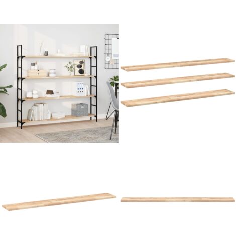 Mensole da Parete 3 pz 160x20x2 cm Legno Acacia Non Trattato - Scaffale a parete - Scaffale in legno