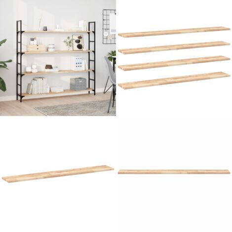 Mensole da Parete 4 pz 160x20x2 cm Legno Acacia Non Trattato - Scaffale a parete - Scaffale in legno