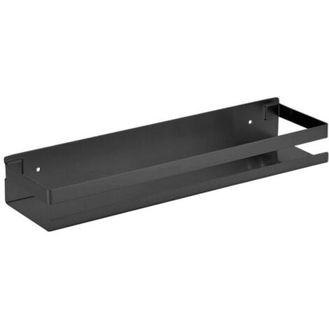 QERSTA Mensole da parete da 40 cm, mensola moderna per doccia da bagno in acciaio inossidabile SUS304, nero opaco.