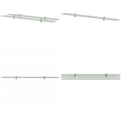 Mensole Galleggianti 2 pz in Vetro 100x10 cm 8 mm - Mensola galleggiante - Mensola in vetro