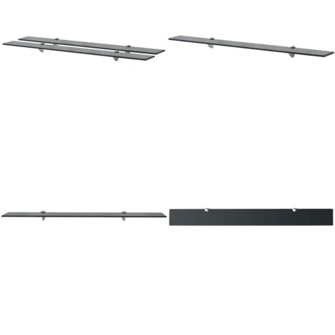 Mensole Galleggianti 2 pz in Vetro 100x10 cm 8 mm - Mensola in vetro - Mensola galleggiante