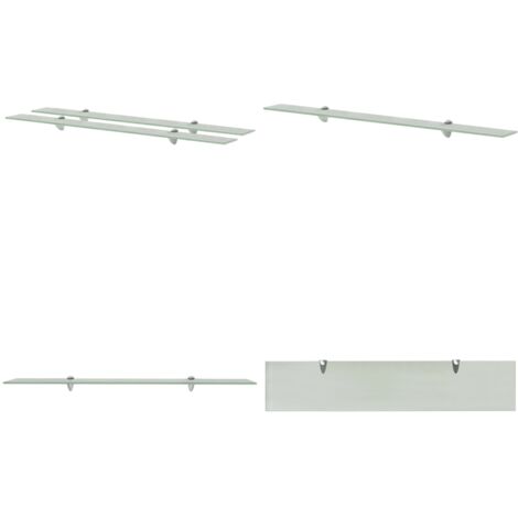 Mensole Galleggianti 2 pz in Vetro 100x20 cm 8 mm - Mensola in vetro - Mensola da parete
