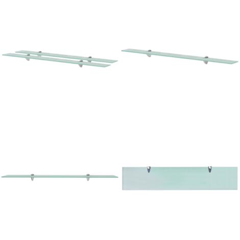 Mensole Galleggianti 2 pz in Vetro 100x20 cm 8 mm - Mensola in vetro - Scaffale in vetro