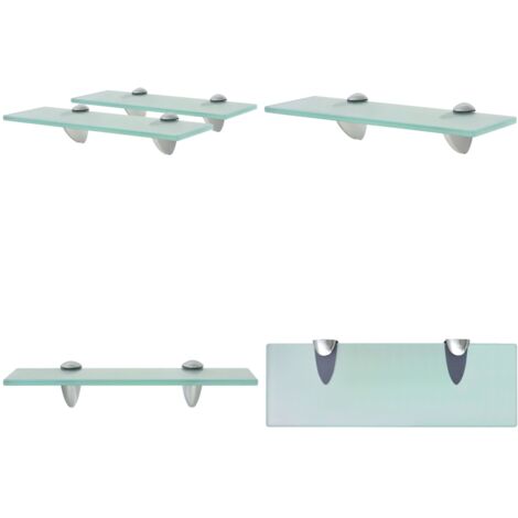 Mensole Galleggianti 2 pz in Vetro 30x10 cm 8 mm - Mensola in vetro - Mensola da parete
