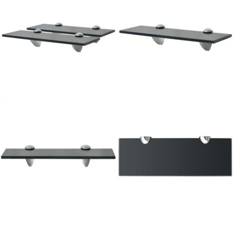 Mensole Galleggianti 2 pz in Vetro 30x10 cm 8 mm - Mensola in vetro - Mensola da parete