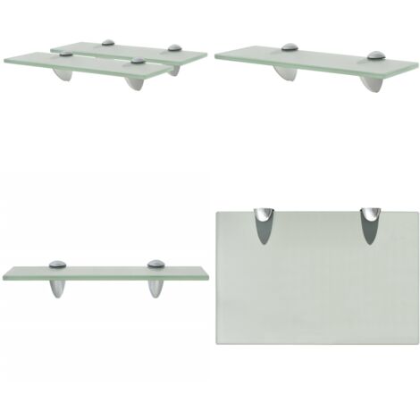 Mensole Galleggianti 2 pz in Vetro 30x20 cm 8 mm - Mensola in vetro - Mensola da parete