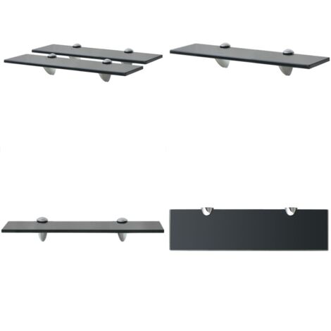 Mensole Galleggianti 2 pz in Vetro 40x10 cm 8 mm - Mensola galleggiante - Mensola in vetro