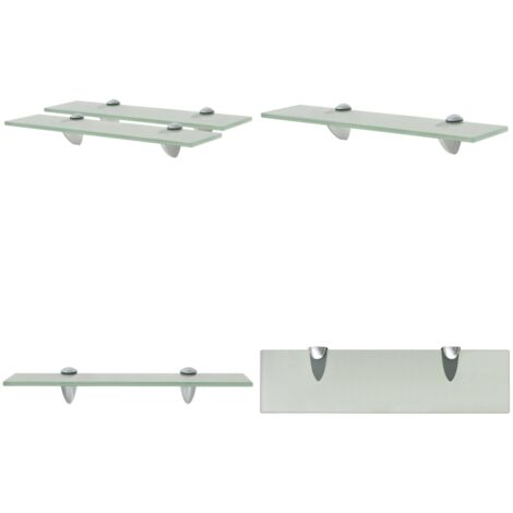 Mensole Galleggianti 2 pz in Vetro 40x10 cm 8 mm - Mensola in vetro - Mensola da parete