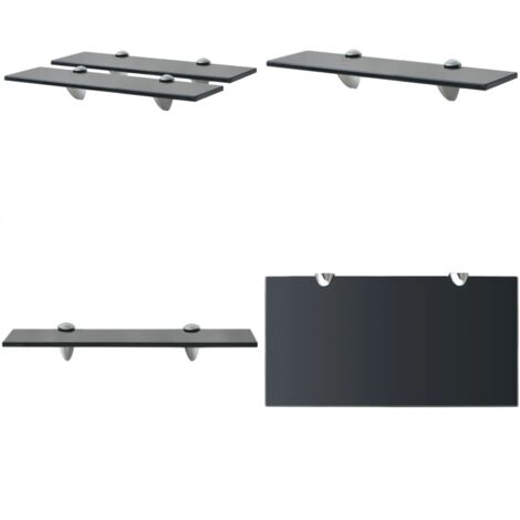 Mensole Galleggianti 2 pz in Vetro 40x20 cm 8 mm - Mensola galleggiante - Mensola in vetro