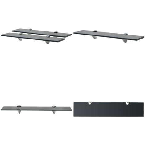 Mensole Galleggianti 2 pz in Vetro 50x10 cm 8 mm - Mensola in vetro - Mensola da parete