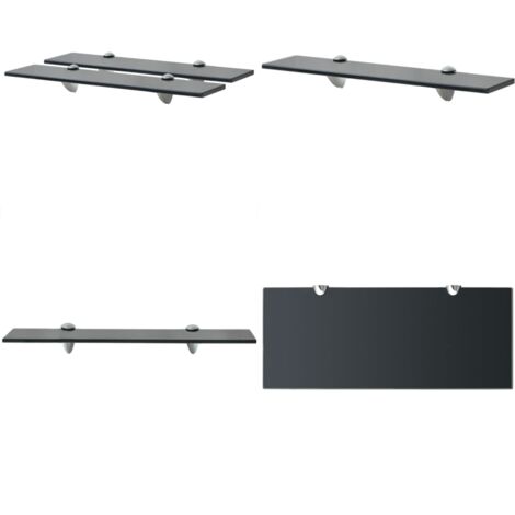 Mensole Galleggianti 2 pz in Vetro 50x20 cm 8 mm - Mensola in vetro - Mensola da parete