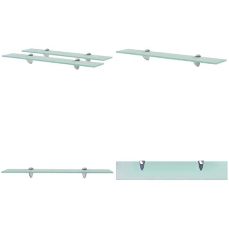 Mensole Galleggianti 2 pz in Vetro 60x10 cm 8 mm - Mensola in vetro - Mensola da parete