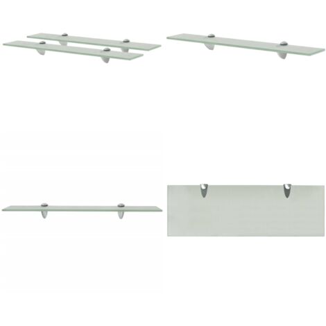 Mensole Galleggianti 2 pz in Vetro 60x20 cm 8 mm - Mensola in vetro - Mensola da parete