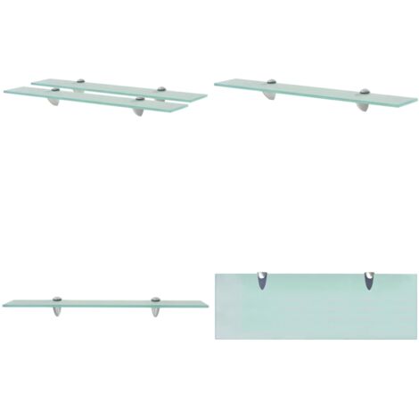 Mensole Galleggianti 2 pz in Vetro 60x20 cm 8 mm - Mensola in vetro - Mensola da parete