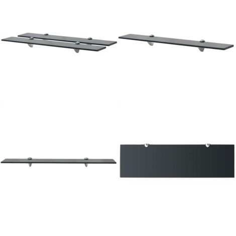 Mensole Galleggianti 2 pz in Vetro 70x20 cm 8 mm - Mensola galleggiante - Mensola in vetro