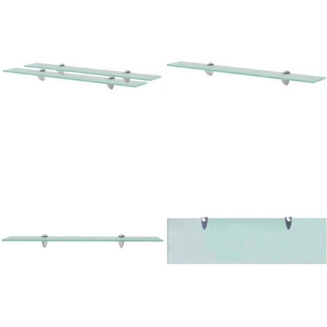 Mensole Galleggianti 2 pz in Vetro 70x20 cm 8 mm - Mensola in vetro - Mensola da parete