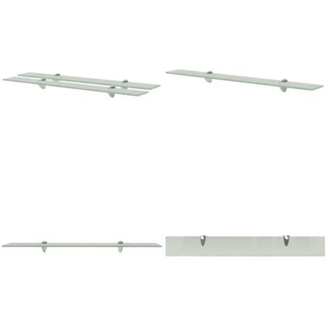 Mensole Galleggianti 2 pz in Vetro 80x10 cm 8 mm - Mensola in vetro - Mensola da parete