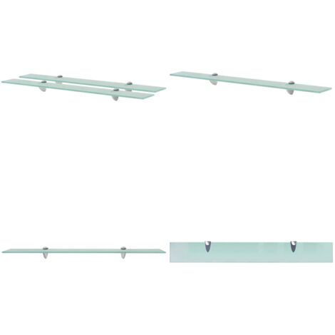 Mensole Galleggianti 2 pz in Vetro 80x10 cm 8 mm - Mensola in vetro - Mensola da parete