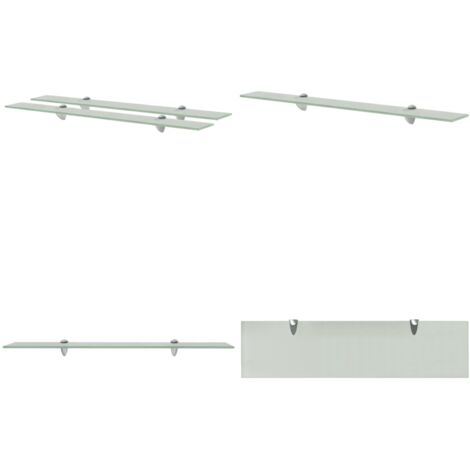 Mensole Galleggianti 2 pz in Vetro 80x20 cm 8 mm - Mensola galleggiante - Mensola in vetro