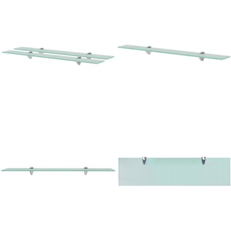 Mensole Galleggianti 2 pz in Vetro 80x20 cm 8 mm - Mensola in vetro - Mensola da parete